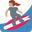 woman surfing medium skin tone