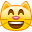 grinning cat face with smiling eyes