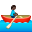 person rowing boat dark skin tone