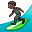 person surfing dark skin tone