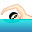 person swimming light skin tone