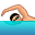 person swimming medium skin tone