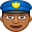 police officer medium-dark skin tone