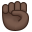 raised fist dark skin tone