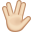 vulcan salute medium-light skin tone