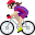 woman biking