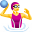 woman playing water polo