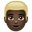 blond-haired person dark skin tone