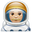 man astronaut medium-light skin tone