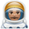 man astronaut medium skin tone