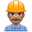 man construction worker medium skin tone