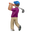 man golfing medium skin tone