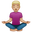 man in lotus position medium-light skin tone