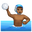 man playing water polo medium-dark skin tone