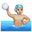 man playing water polo medium-light skin tone