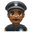 man police officer medium-dark skin tone