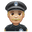 man police officer medium-light skin tone