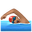 man swimming medium skin tone