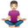 person in lotus position light skin tone