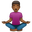 person in lotus position medium-dark skin tone