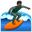 person surfing dark skin tone