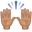 raising hands medium skin tone