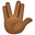 vulcan salute medium-dark skin tone