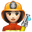 woman firefighter light skin tone