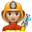 woman firefighter medium-light skin tone