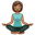 woman in lotus position medium skin tone