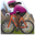 woman mountain biking dark skin tone