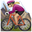 woman mountain biking medium-light skin tone