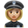 woman police officer medium-light skin tone