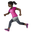 woman running dark skin tone