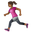 woman running medium-dark skin tone