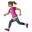 woman running medium skin tone