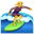 woman surfing