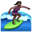 woman surfing dark skin tone