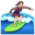 woman surfing light skin tone