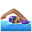 woman swimming medium skin tone