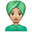 woman wearing turban medium-light skin tone